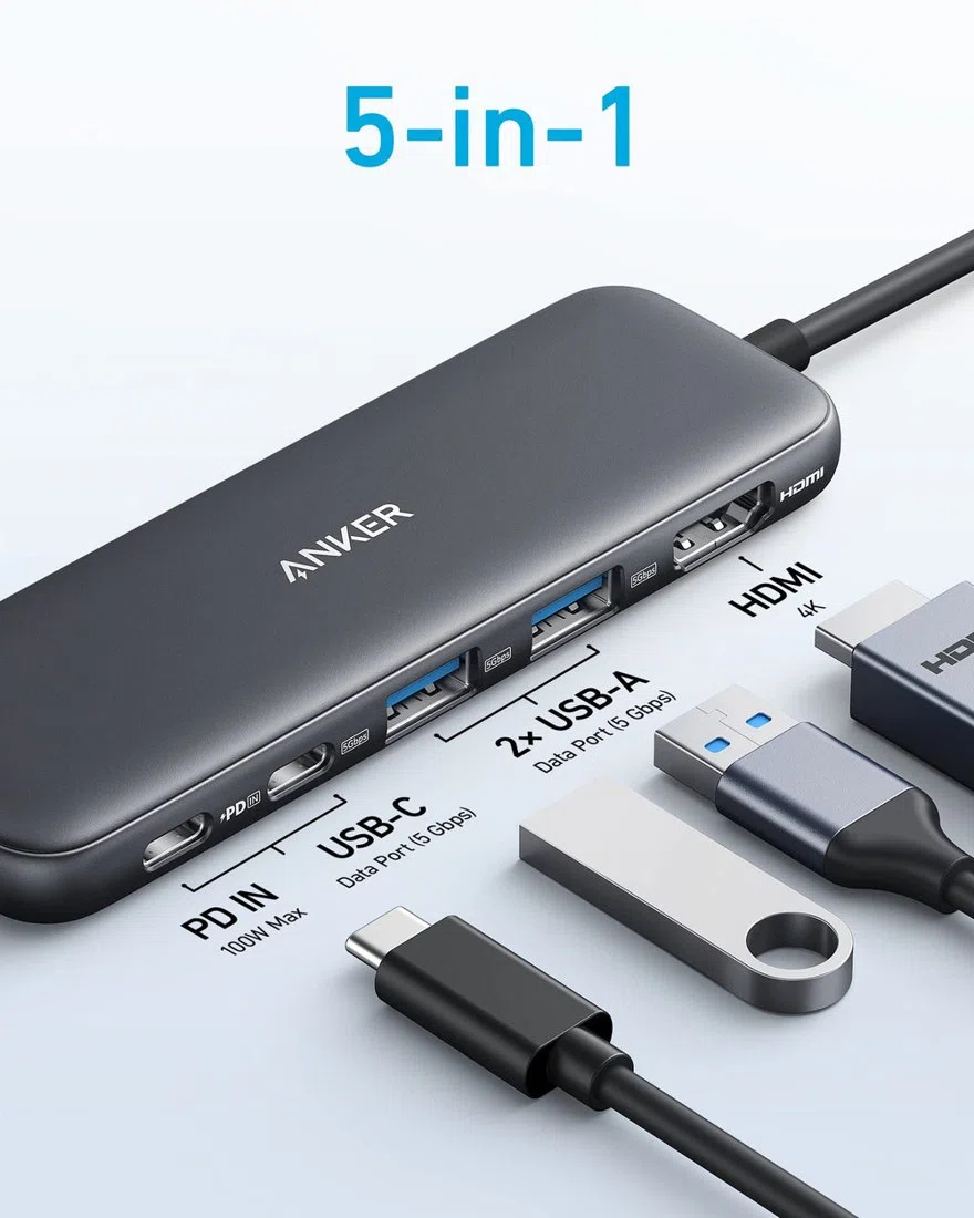 Anker 332 USB-C Hub (5-in-1) view 2