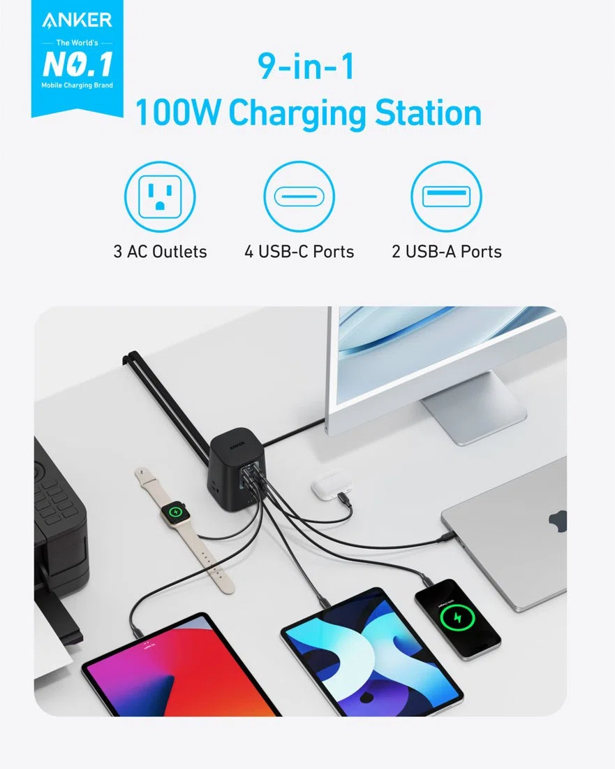 Anker Charging Station (9-in-1, 100W) view 2