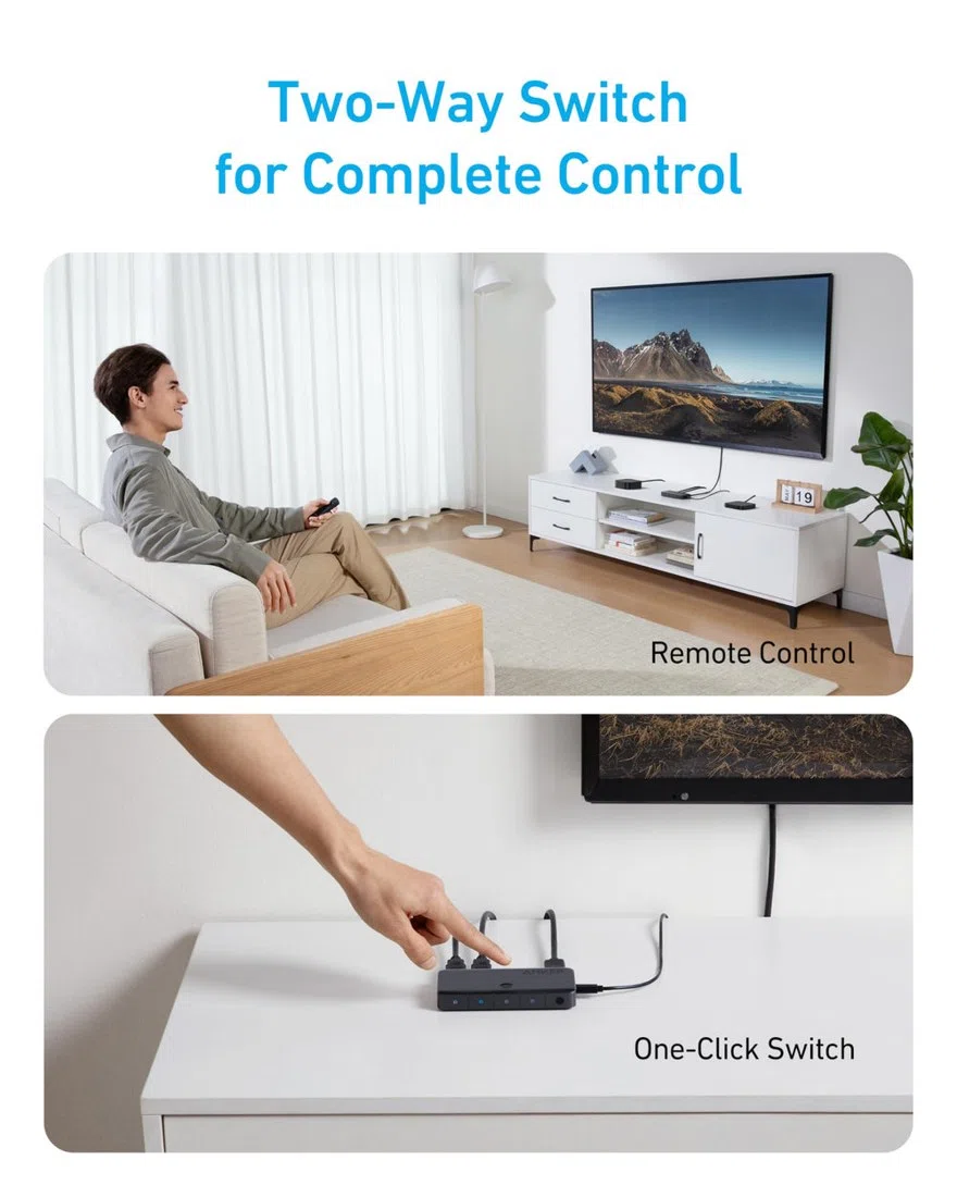 Anker HDMI Switch (4 in 1 Out, 4K HDMI) view 3