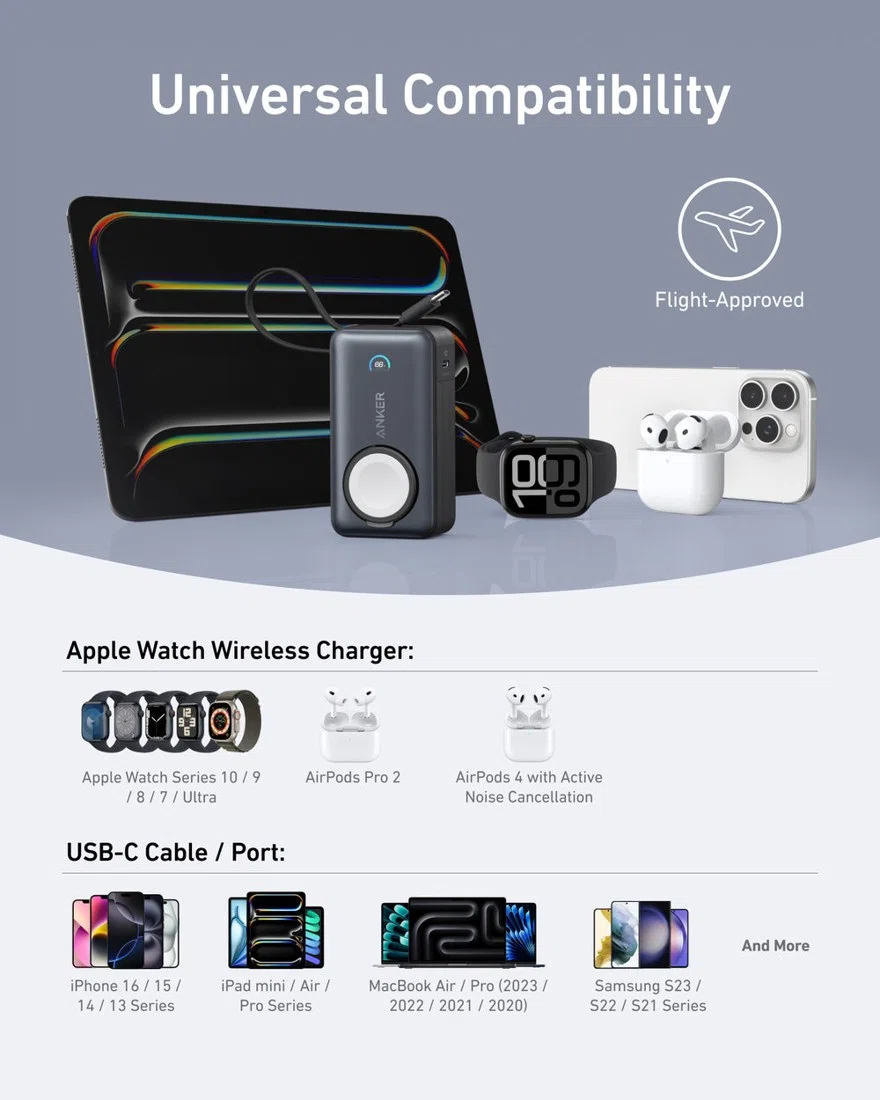 Anker MagGo Power Bank (10K, 35W, For Apple Watch) view 6