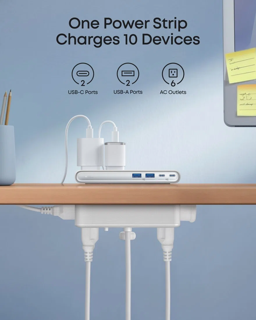 Anker Nano Power Strip (10-in-1, 70W, Clamp) view 4