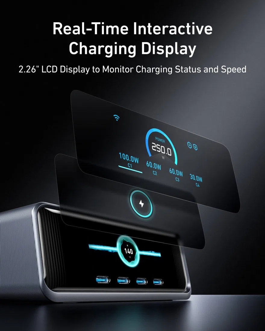 Anker Prime Charger (250W, 6 Ports, GaNPrime) view 4