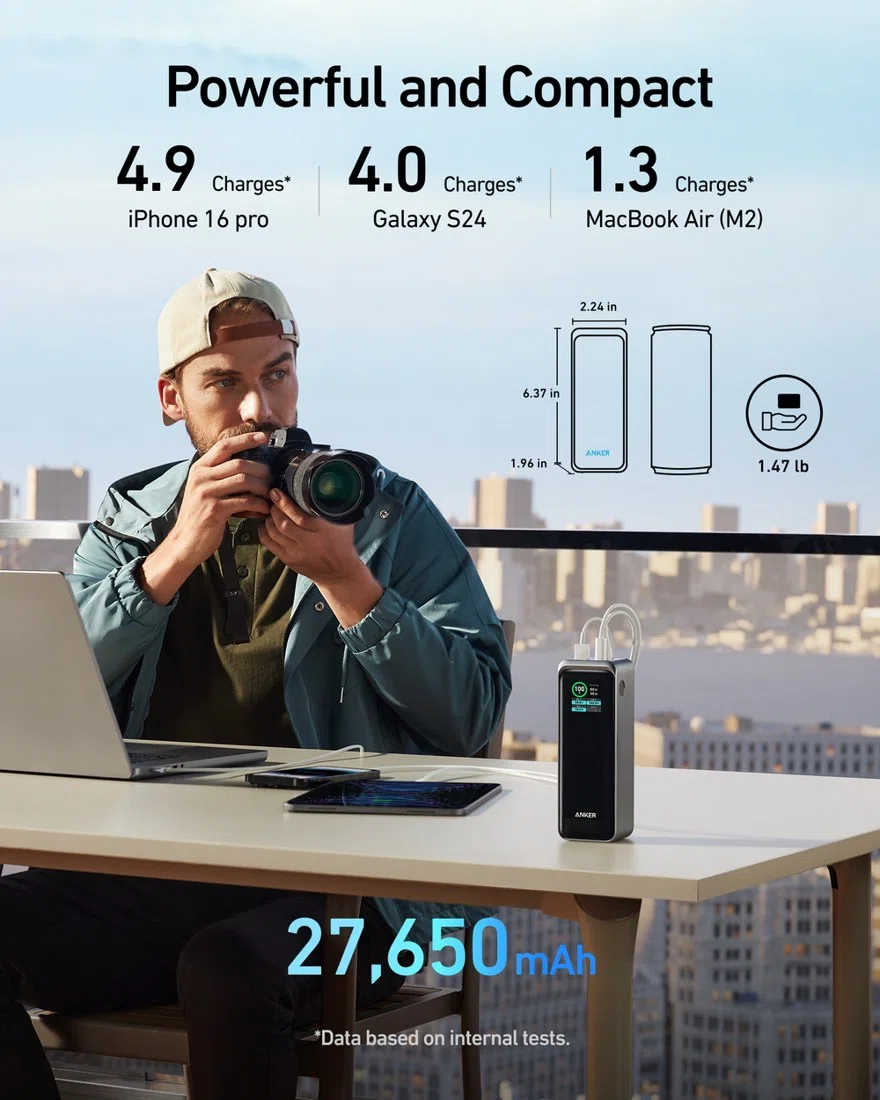 Anker Prime Power Bank (27K, 250W) view 4