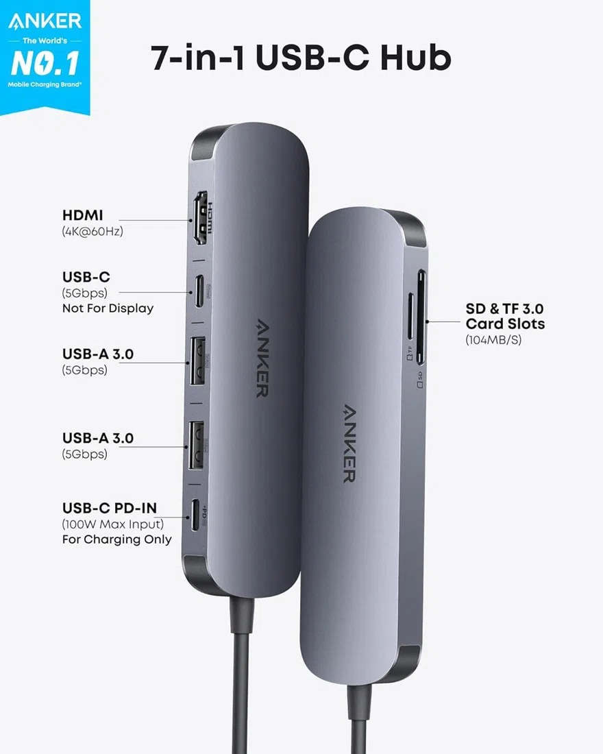 Anker USB-C Hub (7-in-1) view 2
