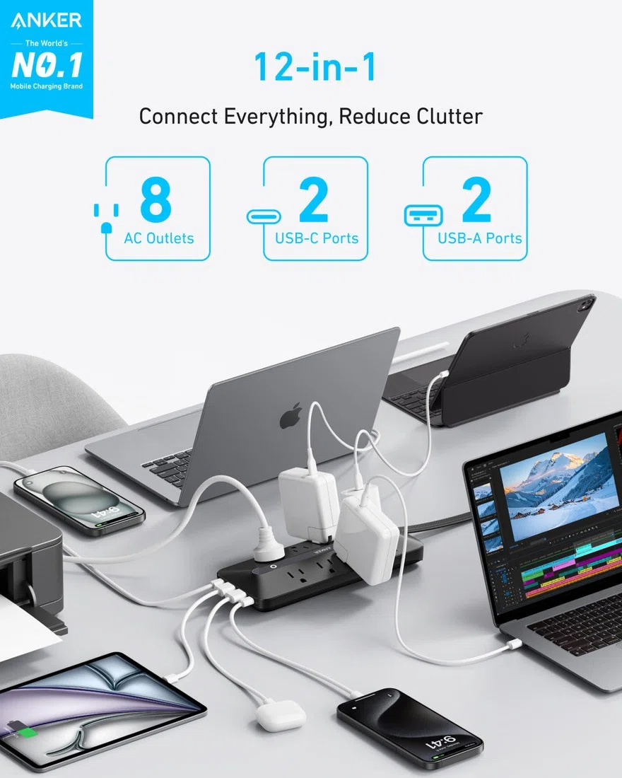 Anker USB Power Strip (12-in-1, 35W) view 2