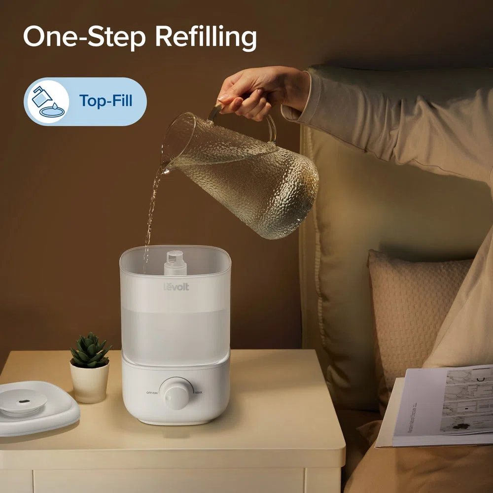 LEVOIT Classic 160 2.5L Top Fill Ultrasonic Humidifiers for Bedroom view 2