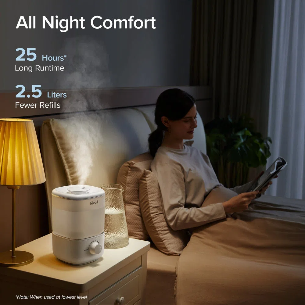 LEVOIT Classic 160 2.5L Top Fill Ultrasonic Humidifiers for Bedroom view 4