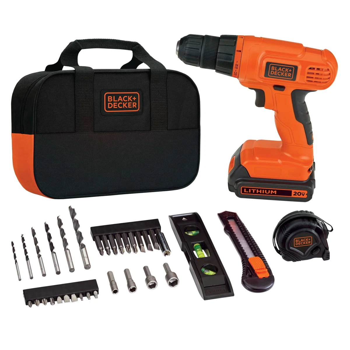 BLACK+DECKER BDCD120VA 20V MAX Drill Project Kit