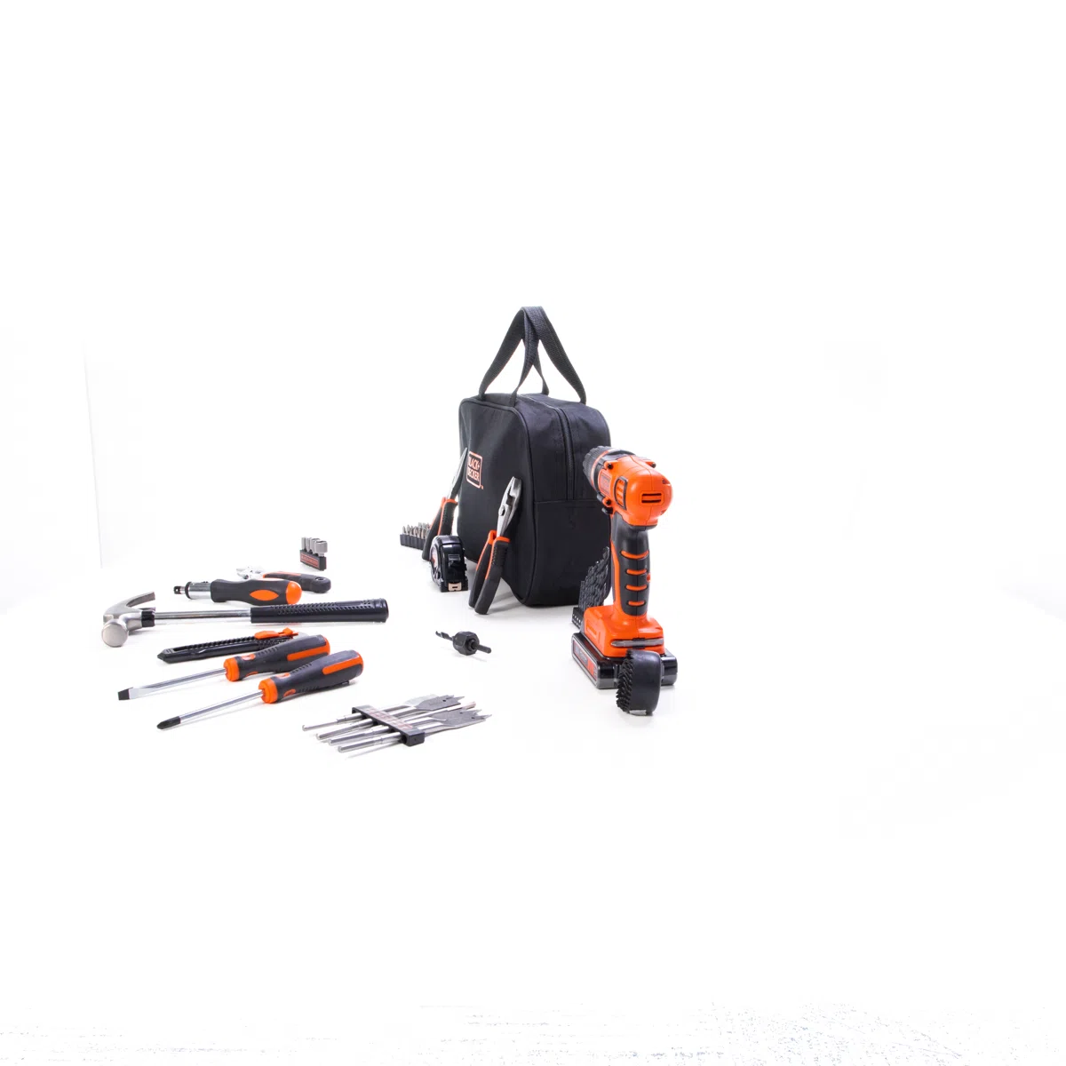 BLACK+DECKER 20V MAX POWERCONNECT Cordless Drill/Driver With 68-Piece Project Kit and Tool Bag, Battery and Charger Included view 4