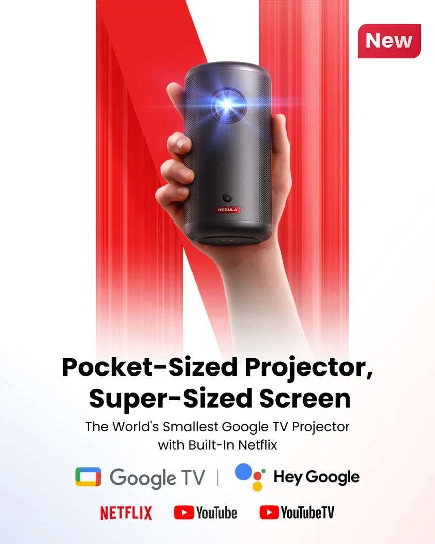 soundcore Nebula Capsule 3 | 1080p Mini Google TV Projector view 2